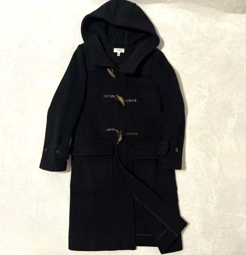 HYKE ハイク ダッフルコート ロング 黒 ブラック⭐️ほぼ未使用