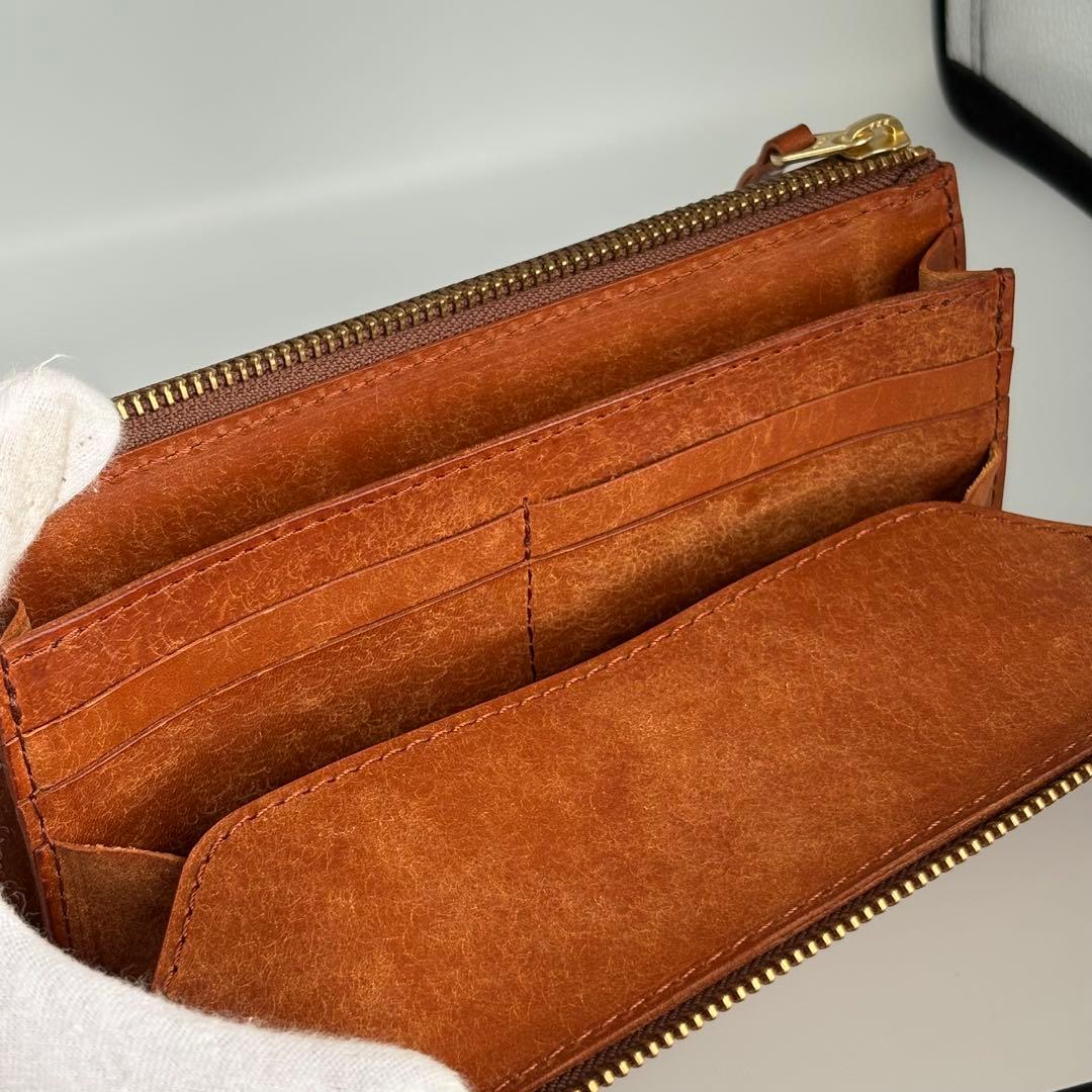 ryu 長財布　L ジップ　ダブル　ファスナー　イタリアンレザー　レア　メンズ