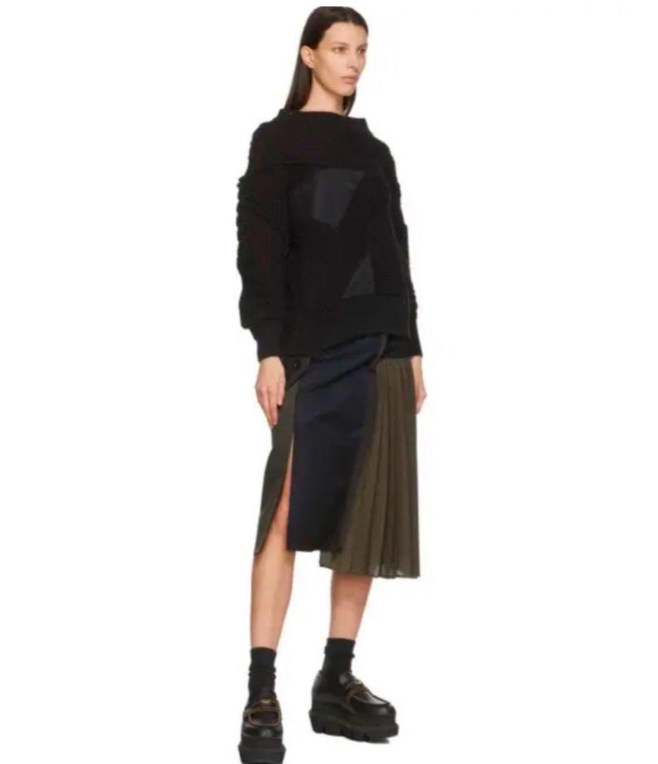 sacai サカイ　スーチングプリーツスカート　21SS サイズ0