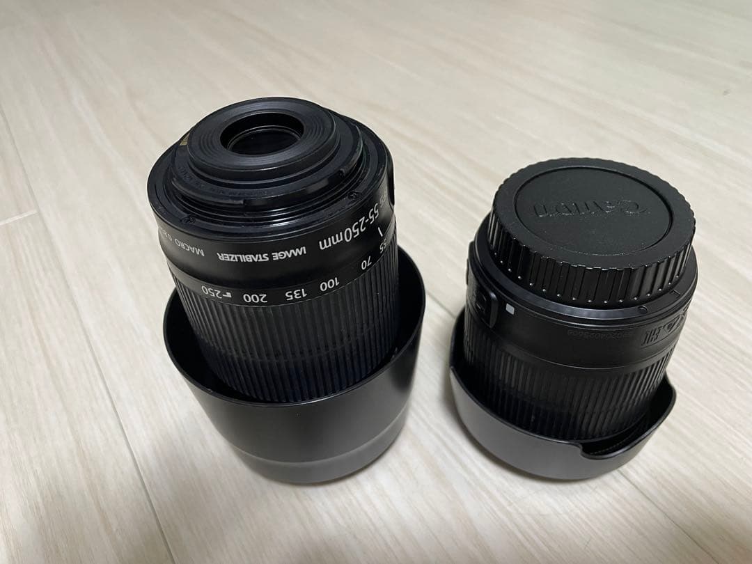 EF-M 18-55mm マクロレンズ & 55-250mm ズームレンズセット