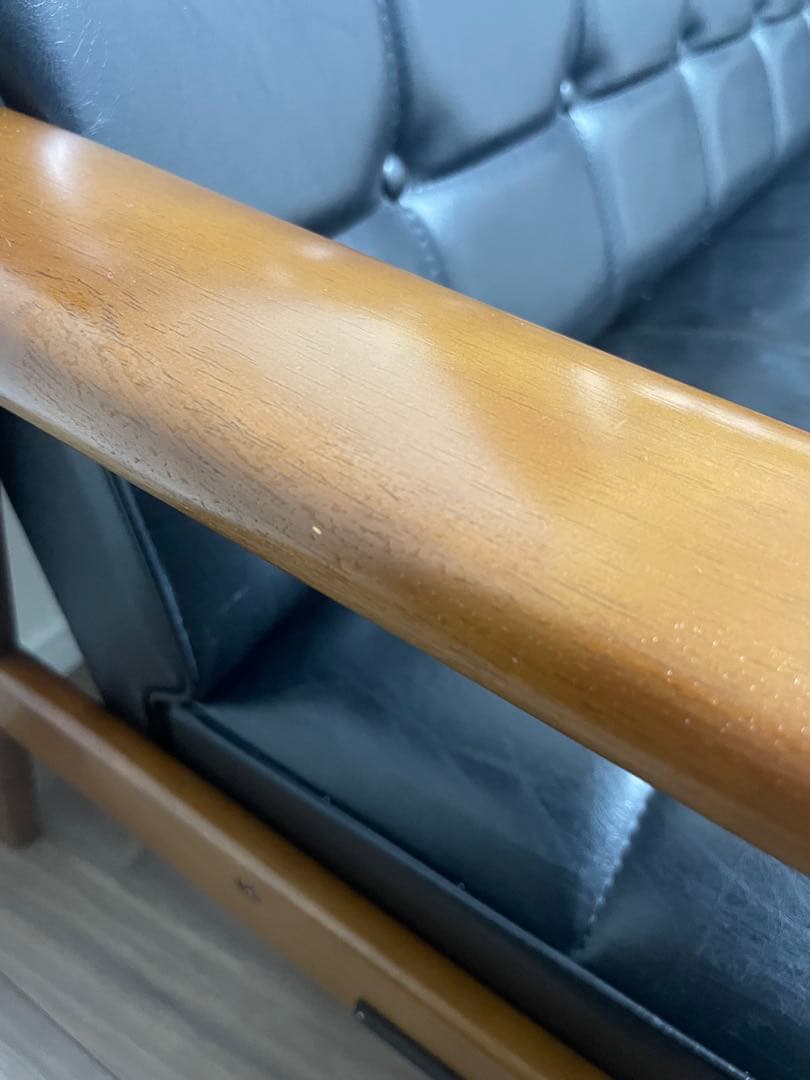 カリモク　カリモク60 Kチェア　2シーター　ブラック