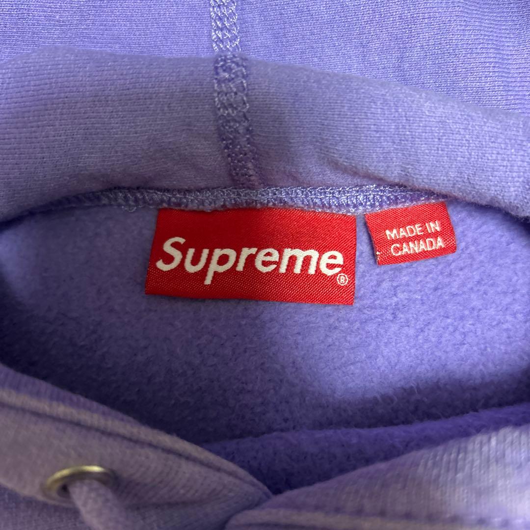 supremeパーカーSロゴ紫