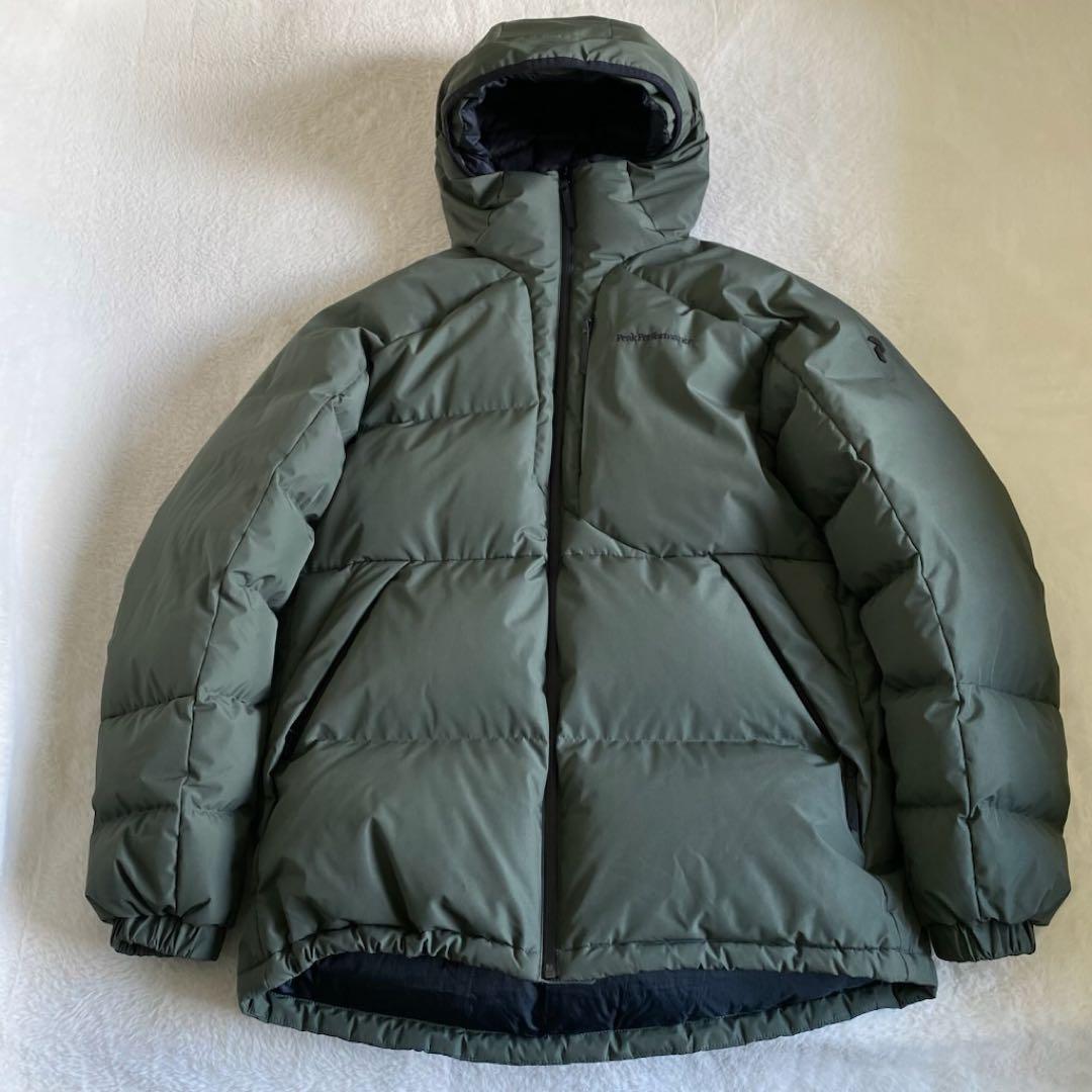 【美品】 ピークパフォーマンス　ダウンジャケット　極厚　メンズ　ロゴ　XL