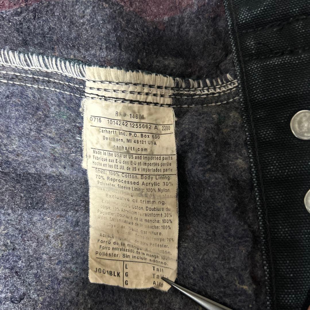 00s Carhartt デトロイトジャケット BLKブラック USA製 ボロ