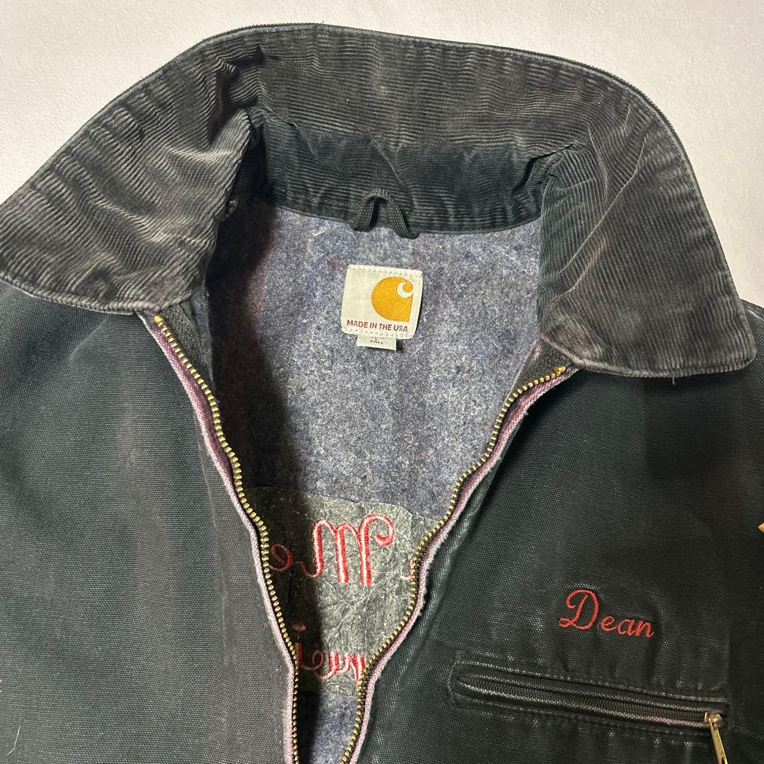 00s Carhartt デトロイトジャケット BLKブラック USA製 ボロ