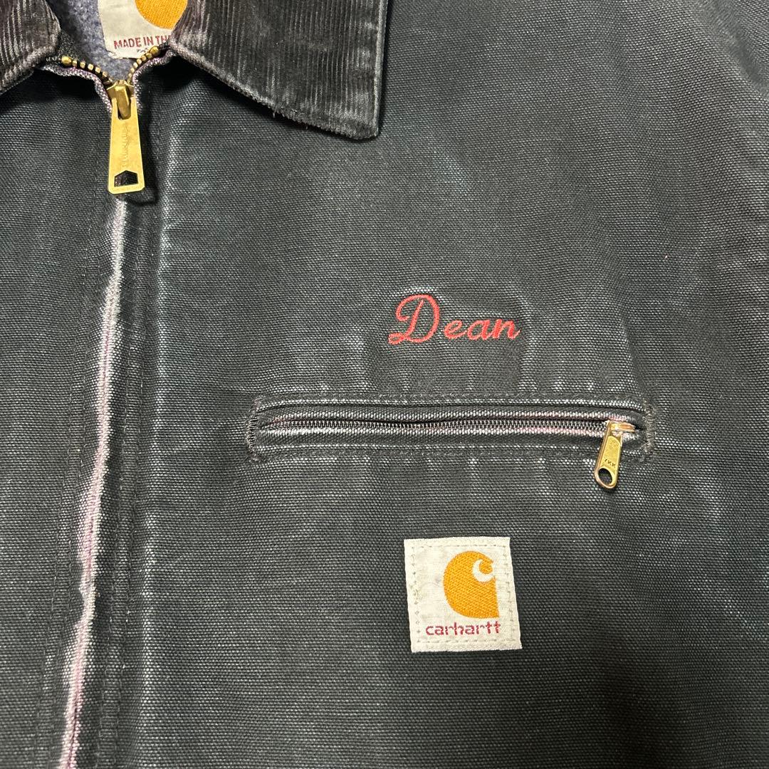 00s Carhartt デトロイトジャケット BLKブラック USA製 ボロ