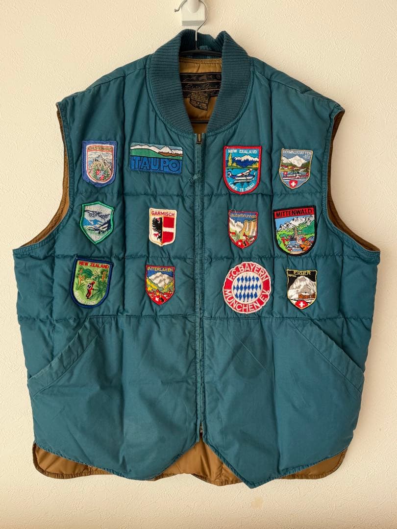 エディバウワー　80s ダウンベスト　ヴィンテージワッペン　サイズL