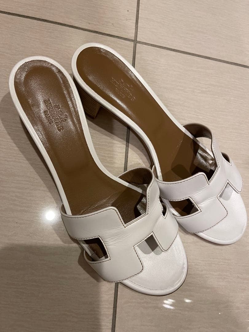 ご確約です！！HERMEエルメス　オアジス　ホワイト　サイズ38