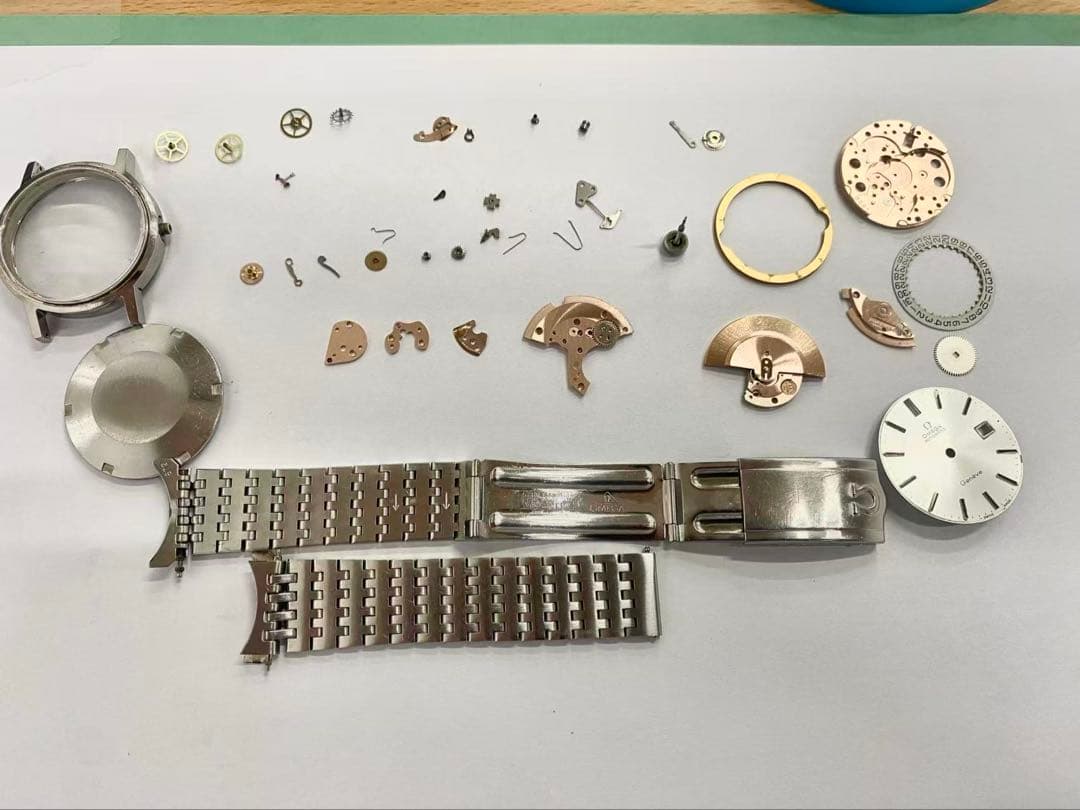 OH済 OMEGAオメガ ジュネーブ シルバー純正ブレス 自動巻き