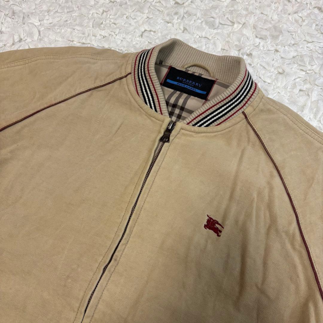 バーバリーブルーレーベル ベロア生地ノヴァチェックブルゾン