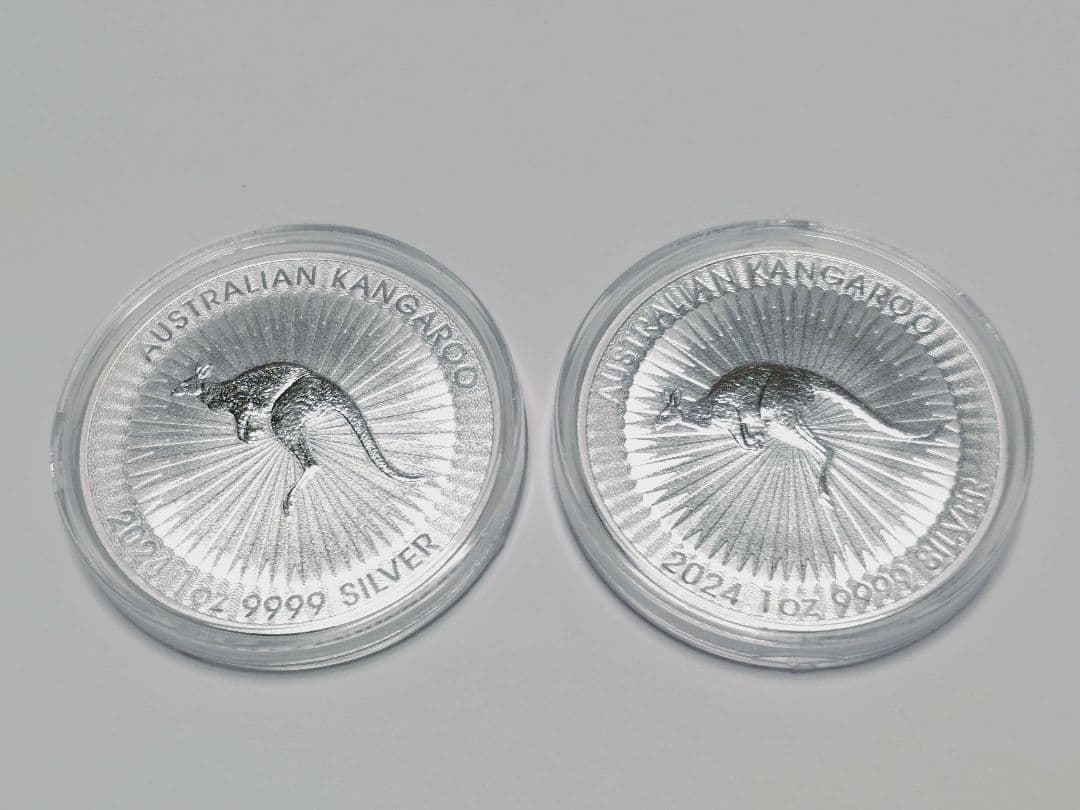 2024オーストラリアンカンガルー1オンス銀貨 ２枚セット　ケース付き