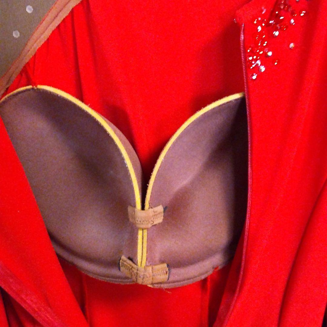 社交ダンス ラテンドレス 赤 サイズM