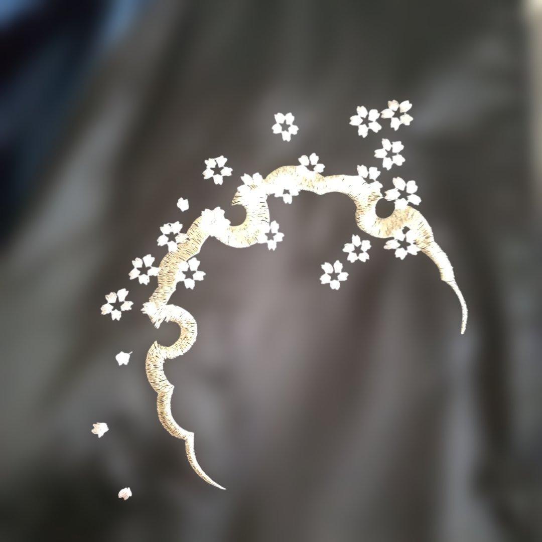 美品　抜刀娘　刺繍入りサテン スカジャン リバーシブル　M　メンズ&レディース