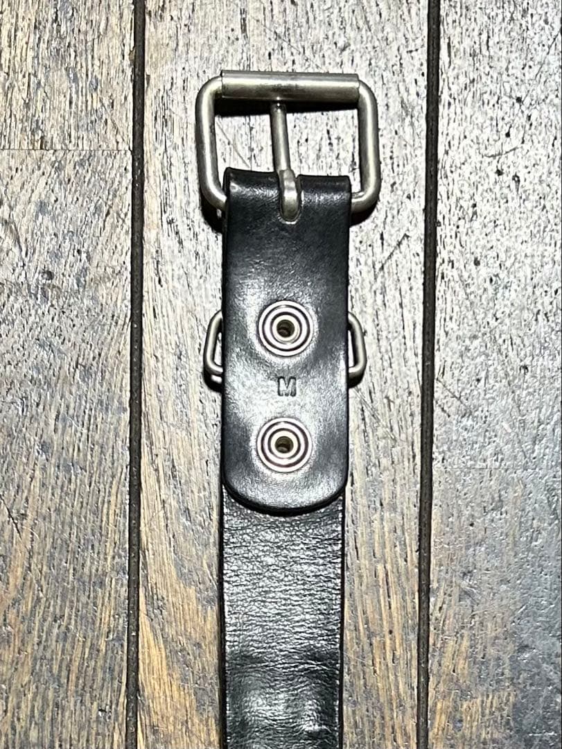 666 2連ピラミッドベルト スタッズベルト M 全長97cm