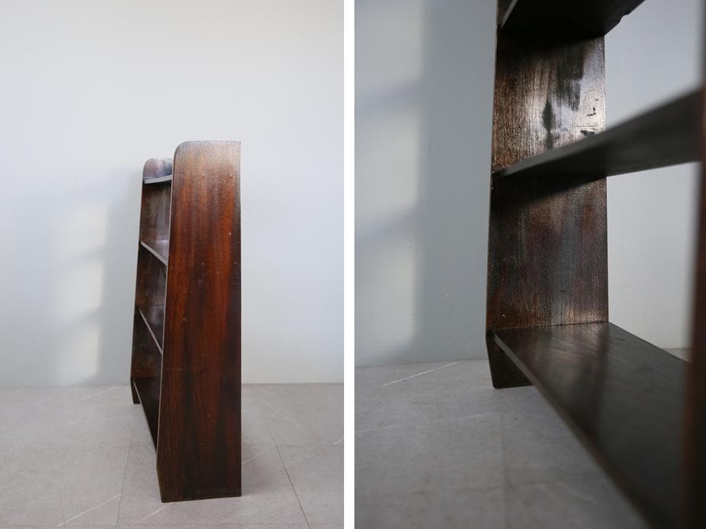 英国アンティーク木製ブックシェルフ/本棚/オープンラック/飾り棚(89-63