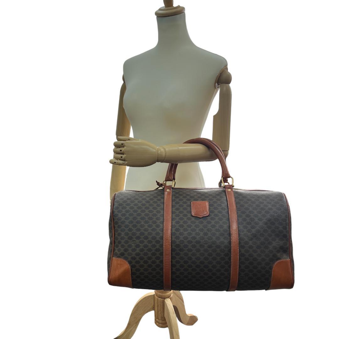 美品 CELINE セリーヌ ボストンバッグ マカダム トリオンフ 旅行バッグ