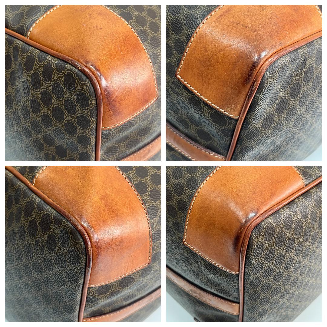 美品 CELINE セリーヌ ボストンバッグ マカダム トリオンフ 旅行バッグ