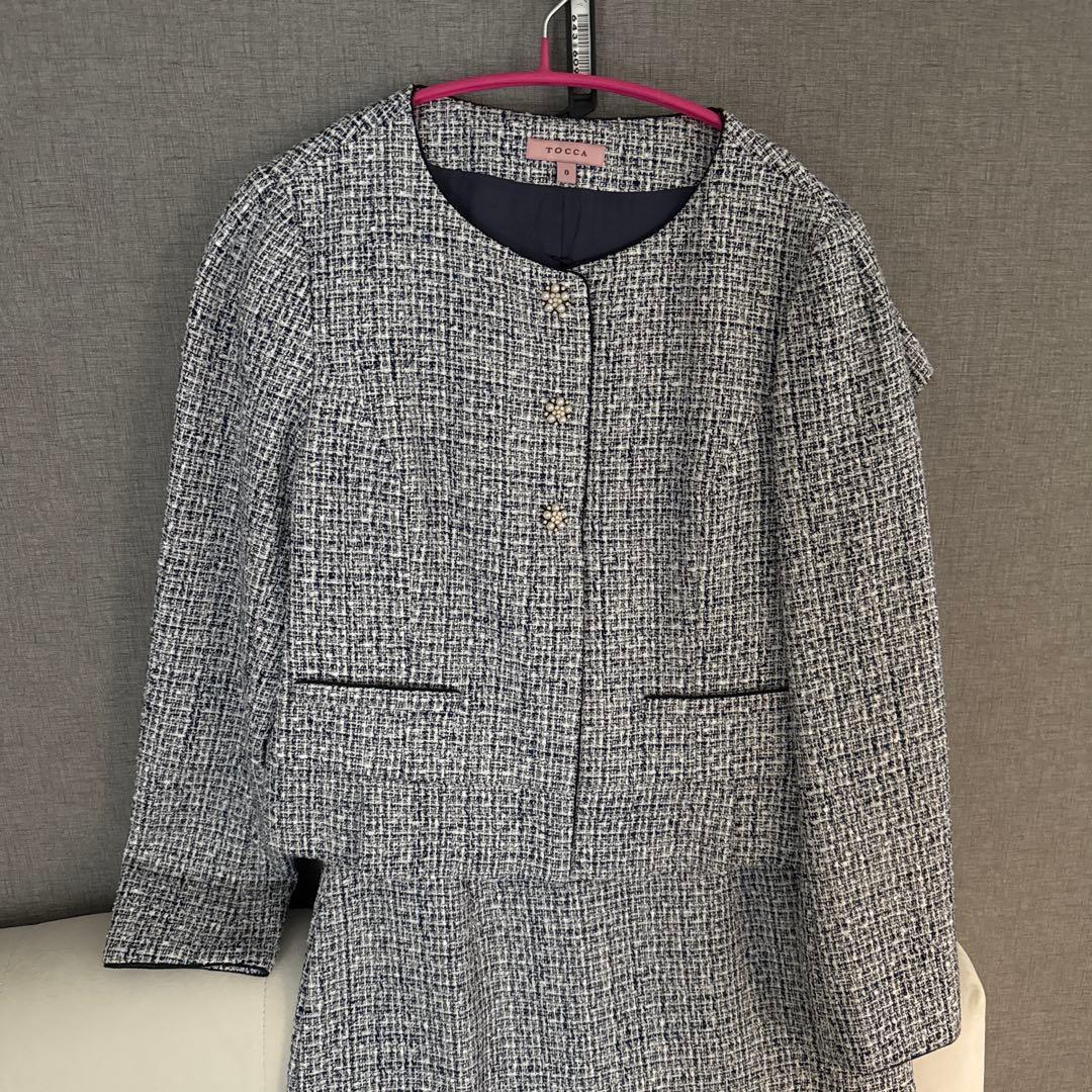 【クリーニング済み】TOCCA PRIMAVERA ドレス＆ジャケットセット