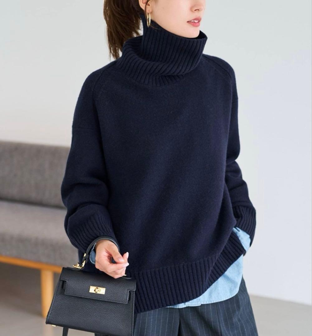 【新品タグ付き】 FRAMeWORK AQUA タートルプルオーバー 25AW