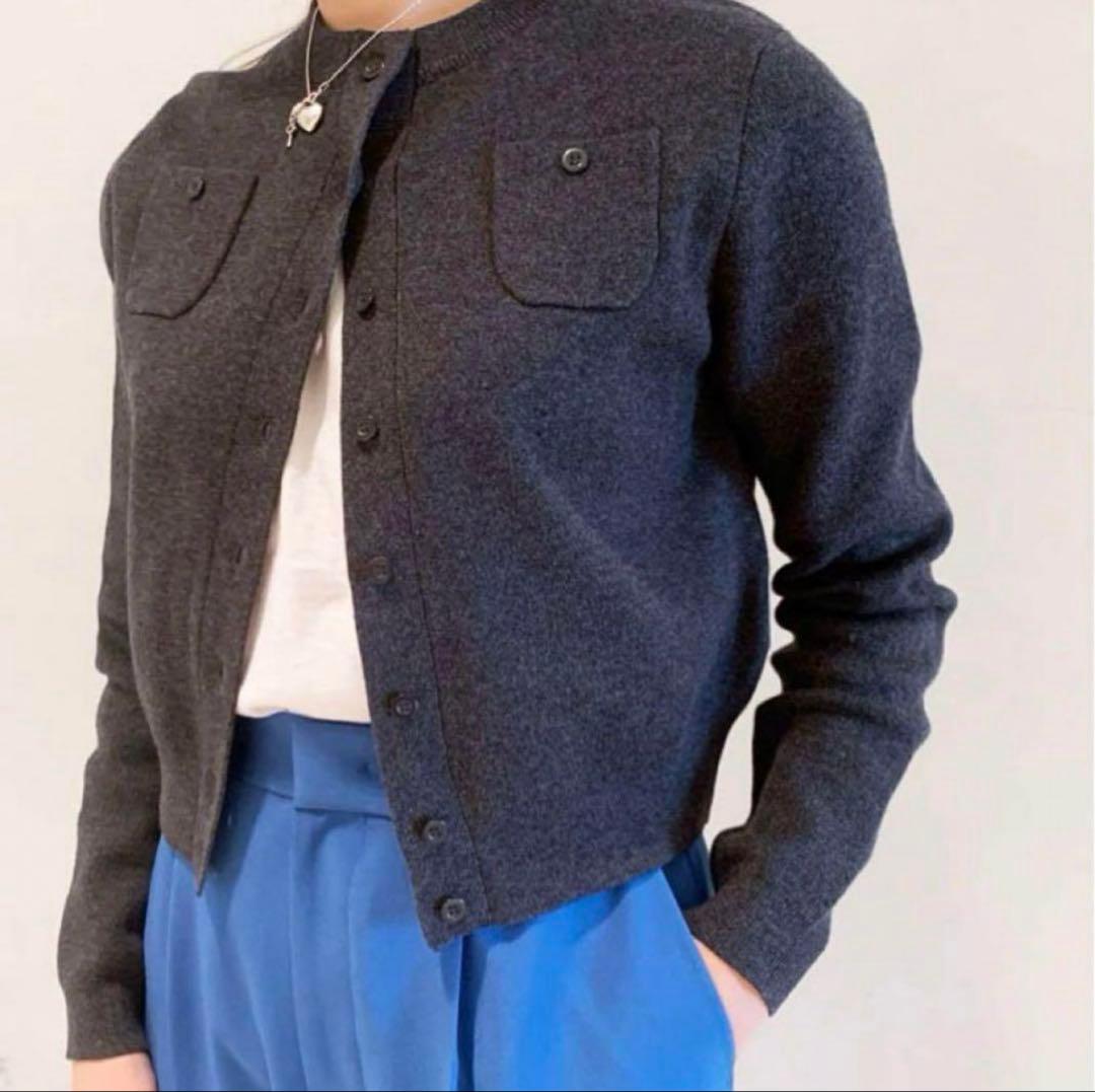 CABaN コットンカシミヤ クルーネックカーディガン タグ付き