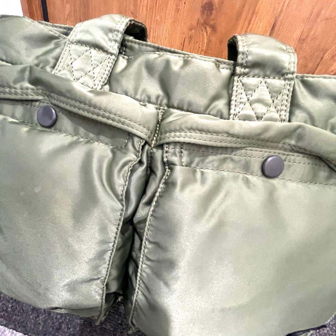 希少色✨ PORTER タンカー セージグリーン トートバッグ ハンドバッグ