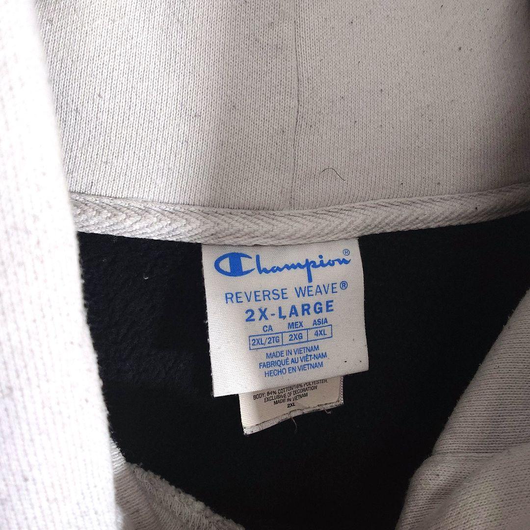人気 チャンピオン リバースウィーブ スウェットパーカー 2XL ブラック 古着