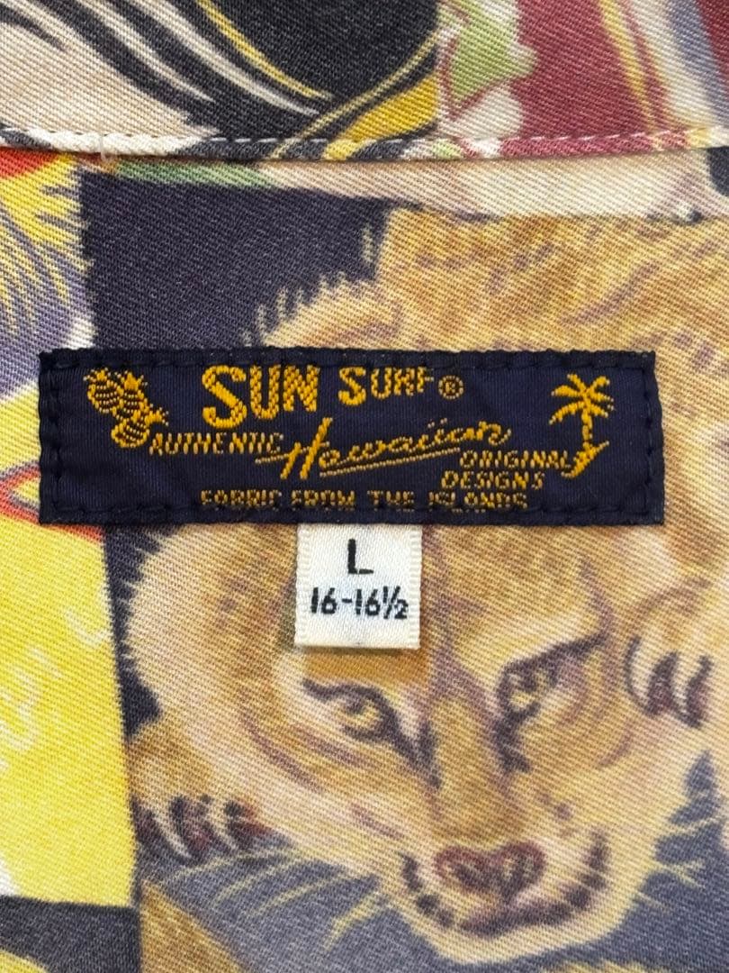 サンサーフ SS26384　長袖アロハ　L　レーヨン+コットン　東洋