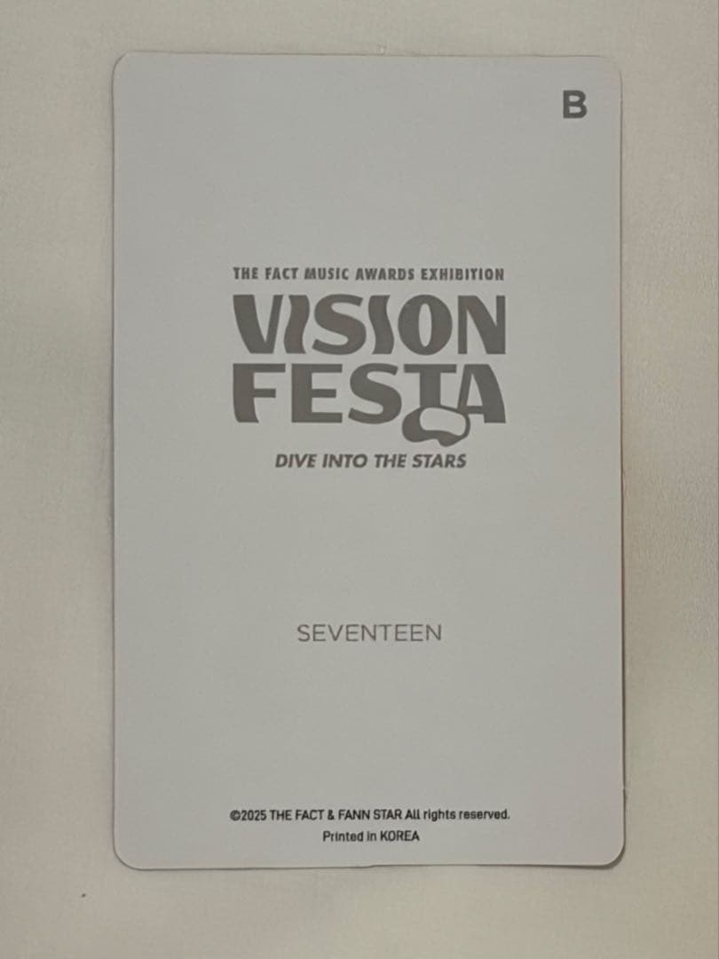 ミンギュ トレカ SEVENTEEN VISION FESTA