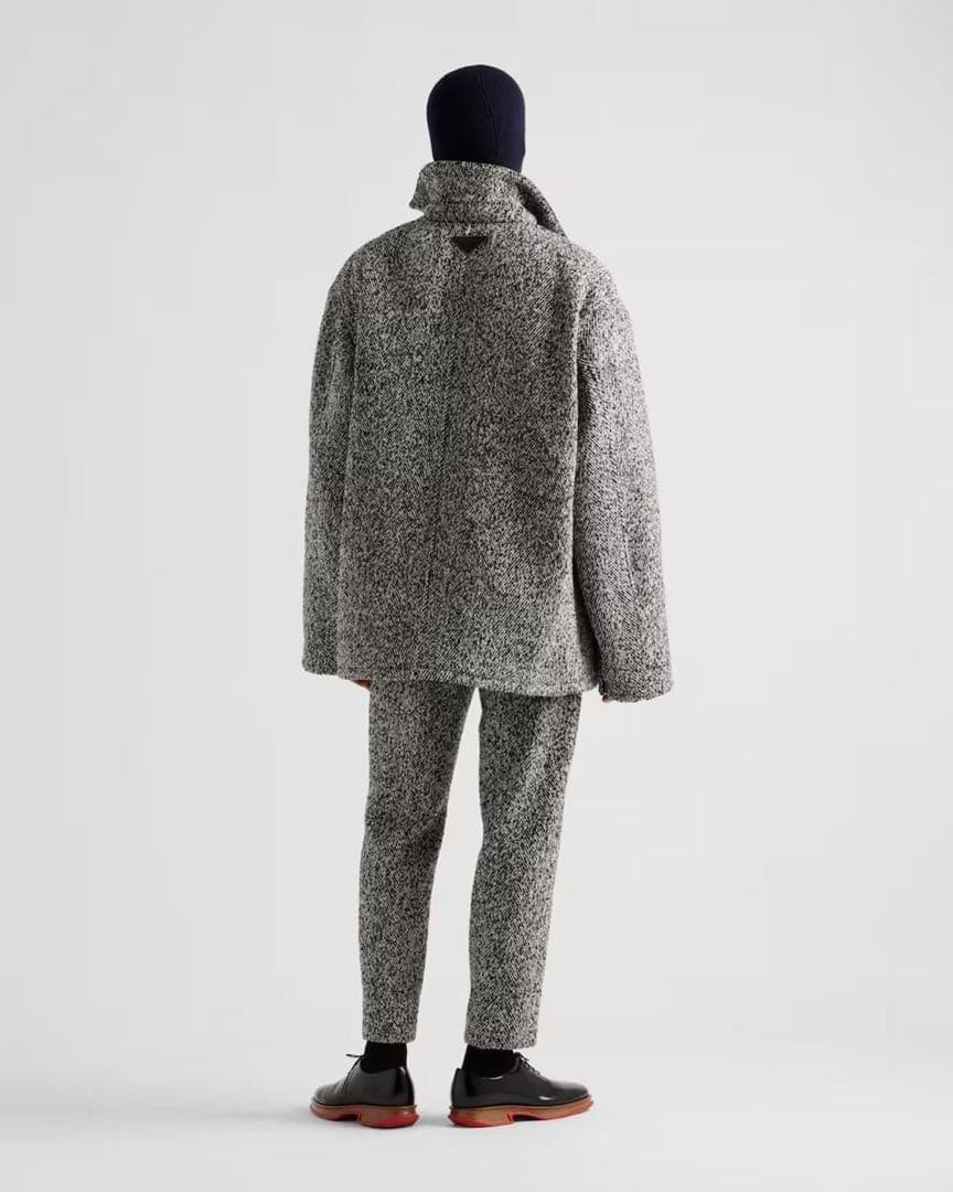 プラダ PRADA 24AW ウールブレンド ジャケット コート グレー