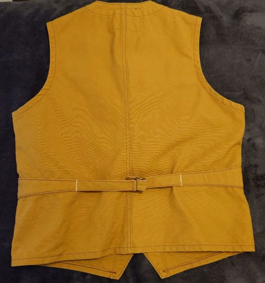 【美品】シュガーケーン・ブラウンダックワークベスト（40）