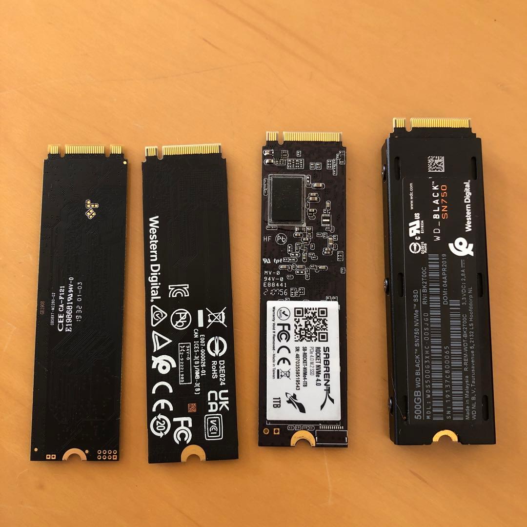 N*A様 ジャンク　M.2 SSD 1TBx2 500GB 240GB 動作未確