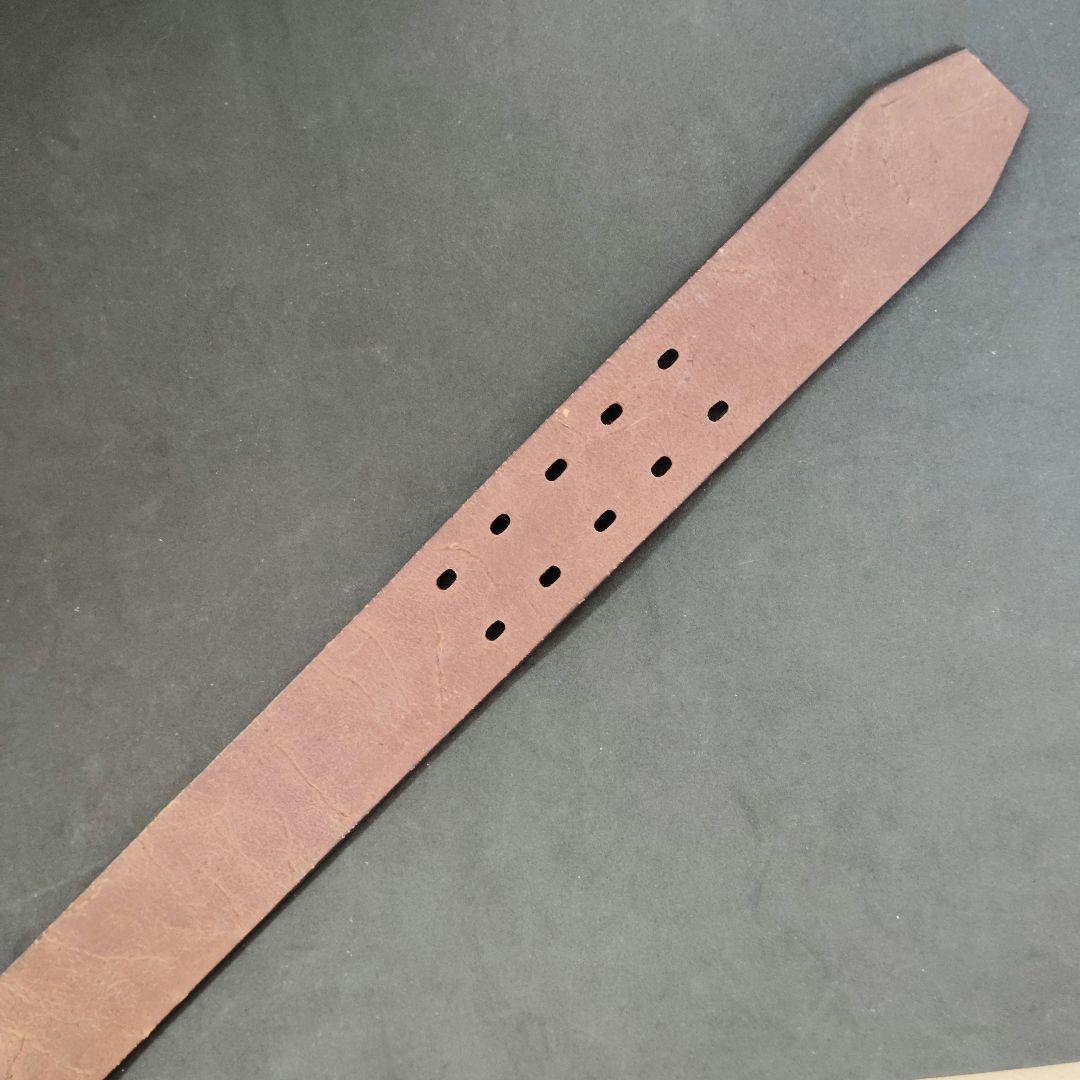 恵比寿屋 EVISE ど根性ベルト ダブルピン レザーベルト RED