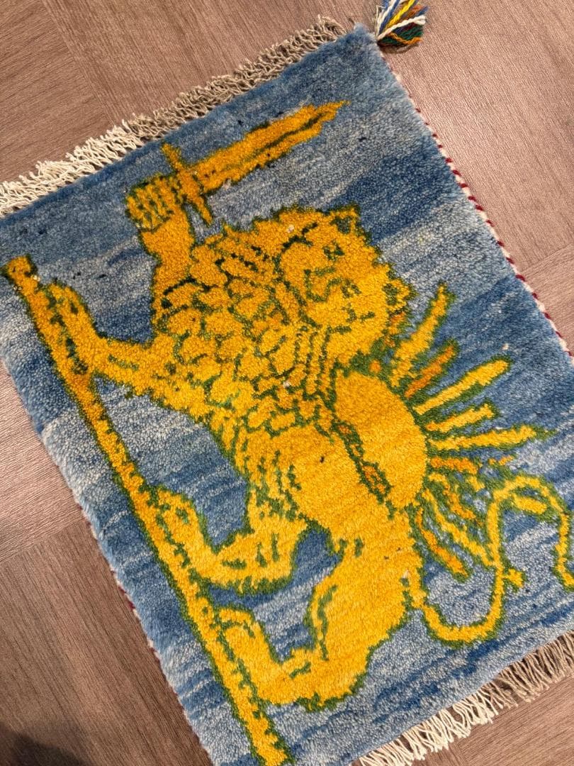 ギャッベ 44x56cm ペルシャ絨毯 手織り ギャベ 玄関マットラグ 絨毯