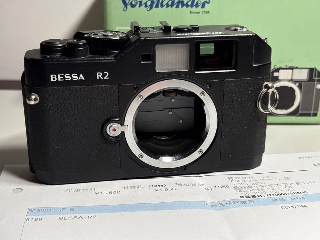 【極美品・コシナメンテ済】Voigtlander BESSA R2 箱付　防湿庫