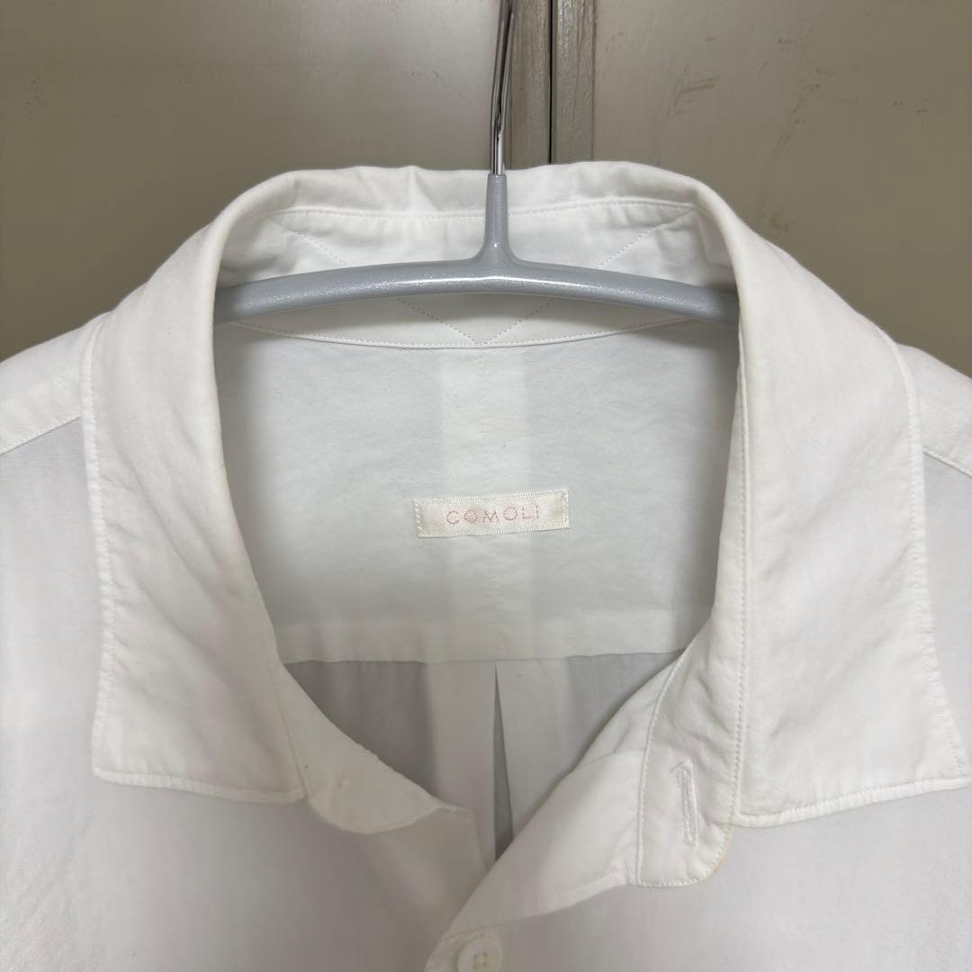 comoli コモリシャツ　サイズ1 ホワイト 長袖シャツ