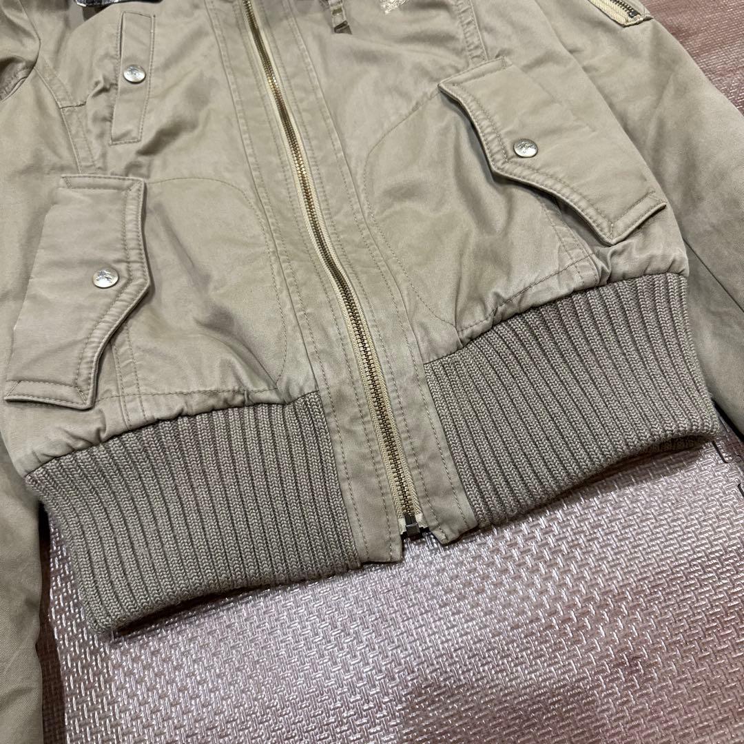 バーバリーブルーレーベル　ミリタリージャケット モッズコート 短丈　N2B 38