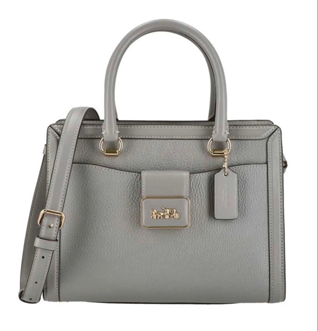 COACH グレース キャリーオール ハンドバッグ グレー超美品！