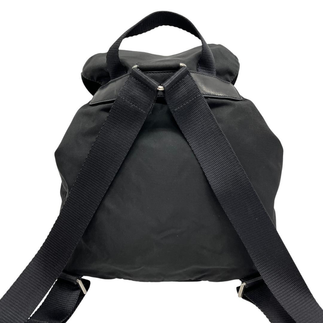 美品 PRADA プラダ リュック バックパック 三角プレート 白タグ 黒