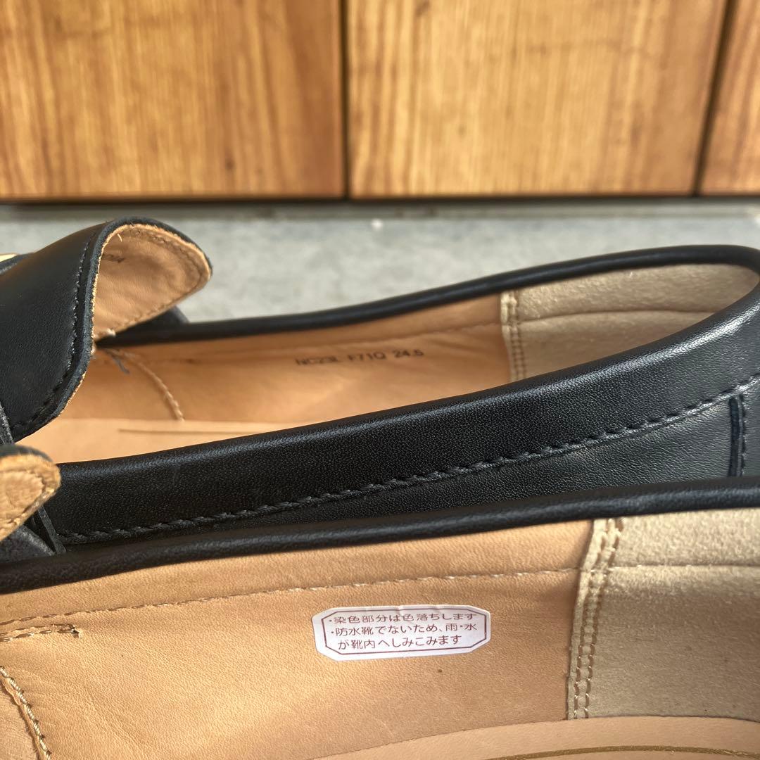 新品　未使用　REGAL ブラック ビットローファー 金具付き　24.5