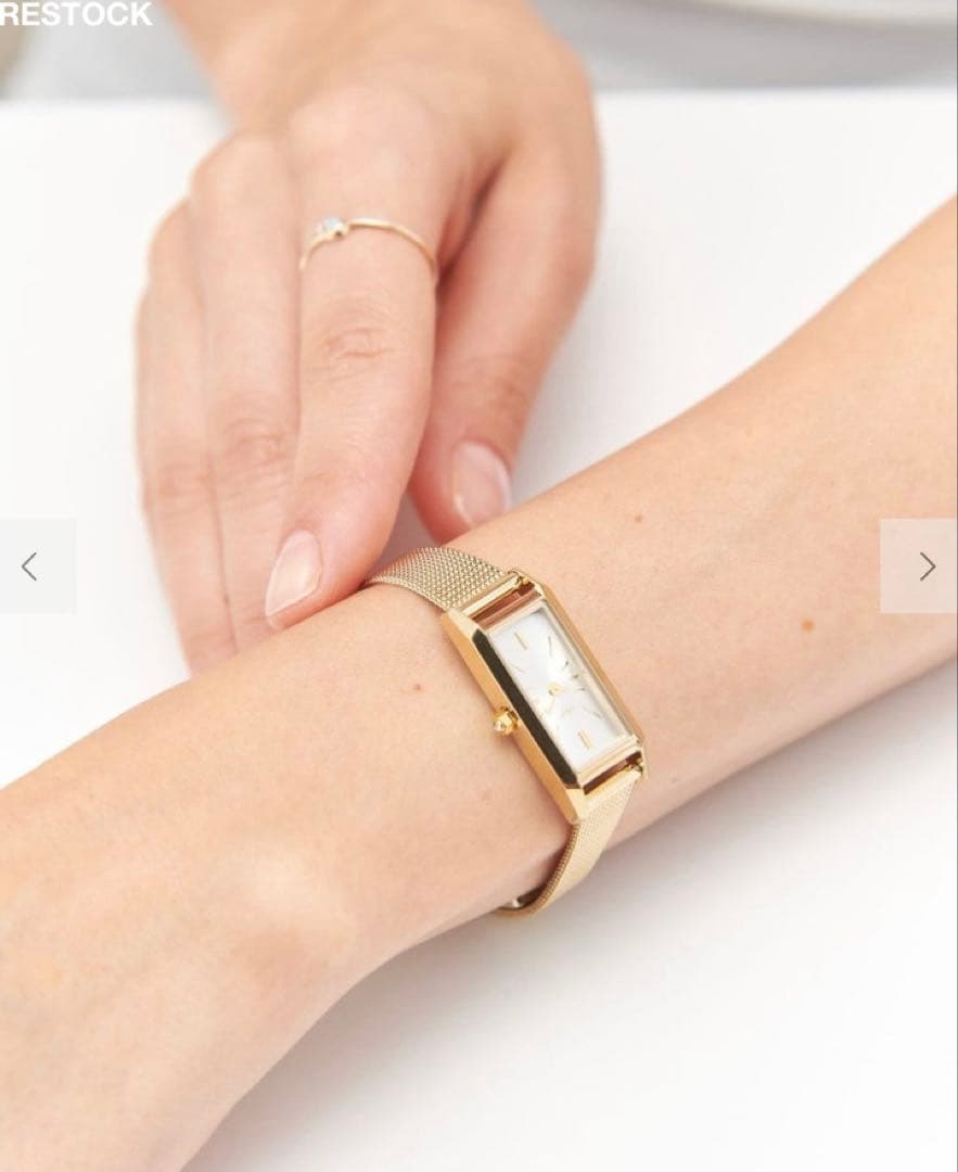 ete レクタングルフェイス メッシュベルト ウォッチ