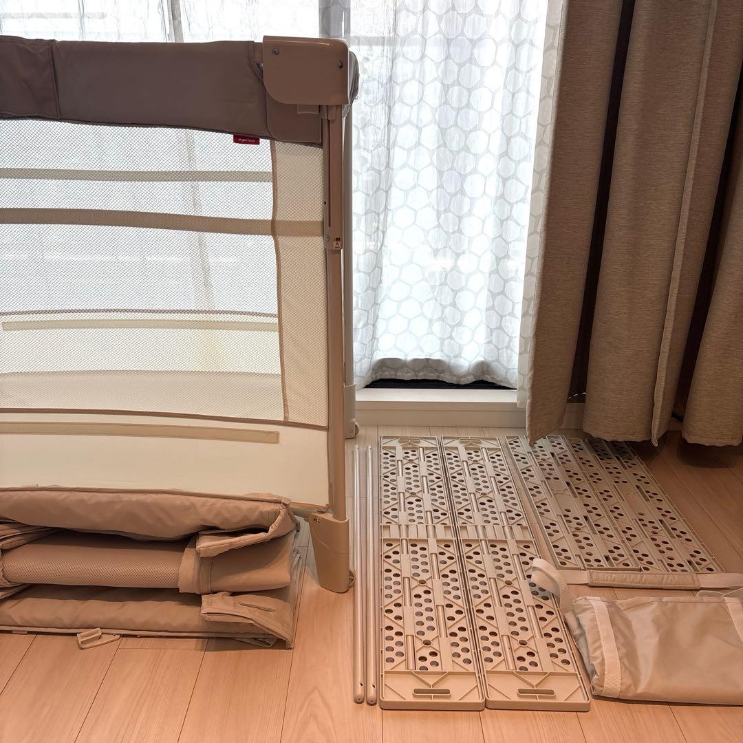 Aprica COCONEL ココネルエアーAB ベビーベッド グレー/ホワイト