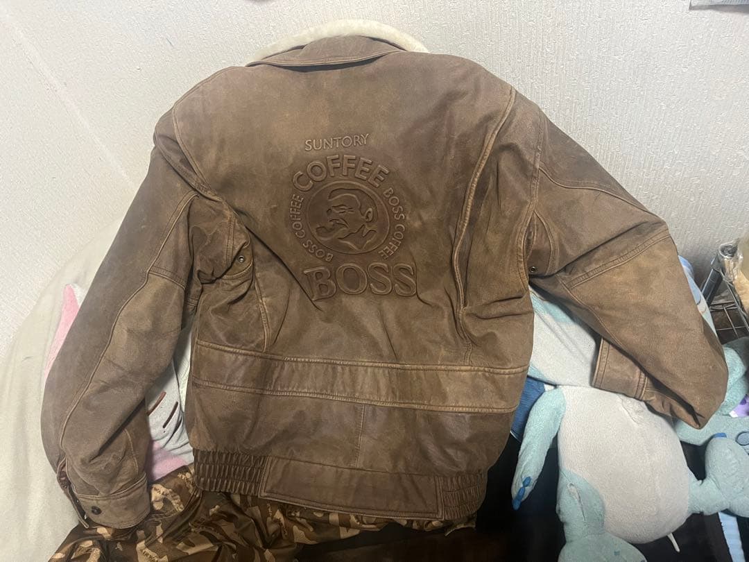 BOSS ブラウンレザーアウター