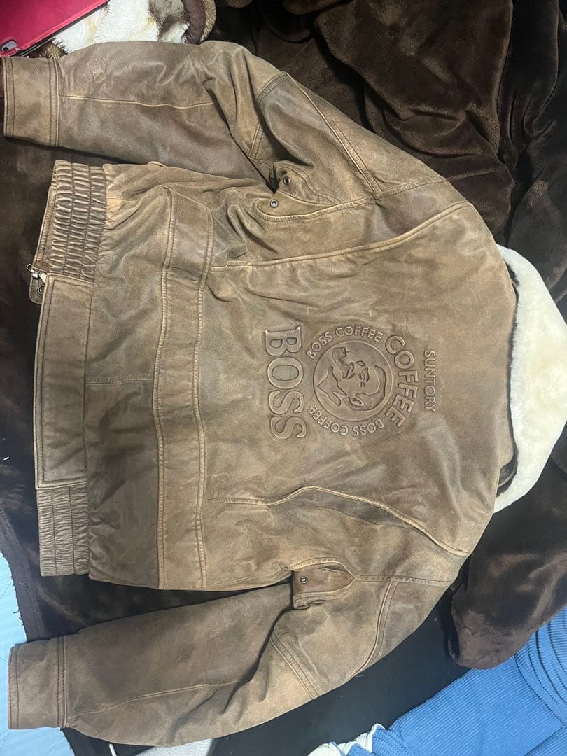 BOSS ブラウンレザーアウター