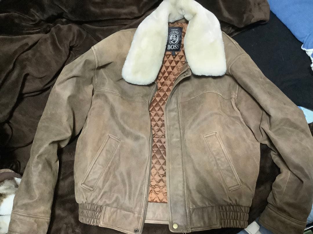 BOSS ブラウンレザーアウター