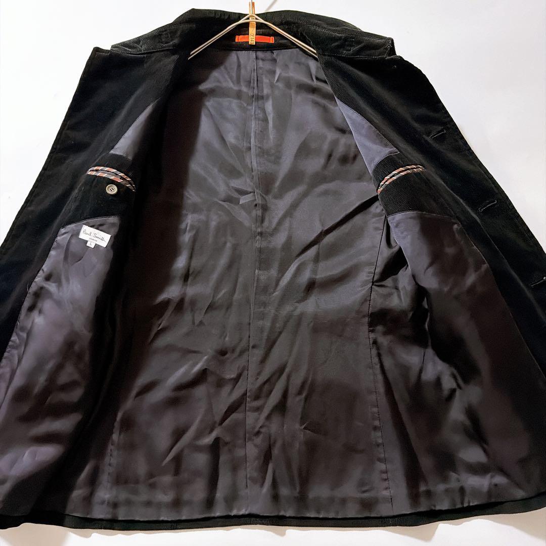 ポールスミス コーデュロイジャケット チンスト マルチストライプポケット L 黒