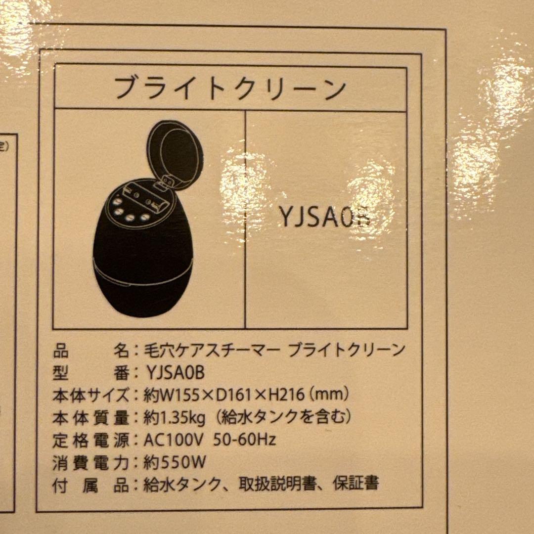 ヤーマン ブライトクリーン 毛穴ケアスチーマー YJSA0B 美顔器