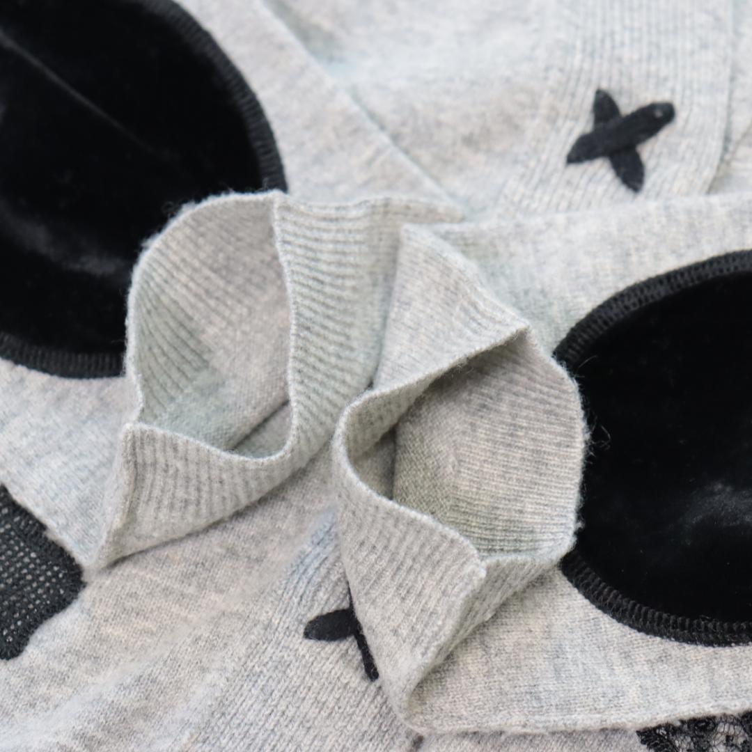 zhor&nema✨ゾーアンドネマ✨カーディガン　レース　カシミヤ混　サイズＬ