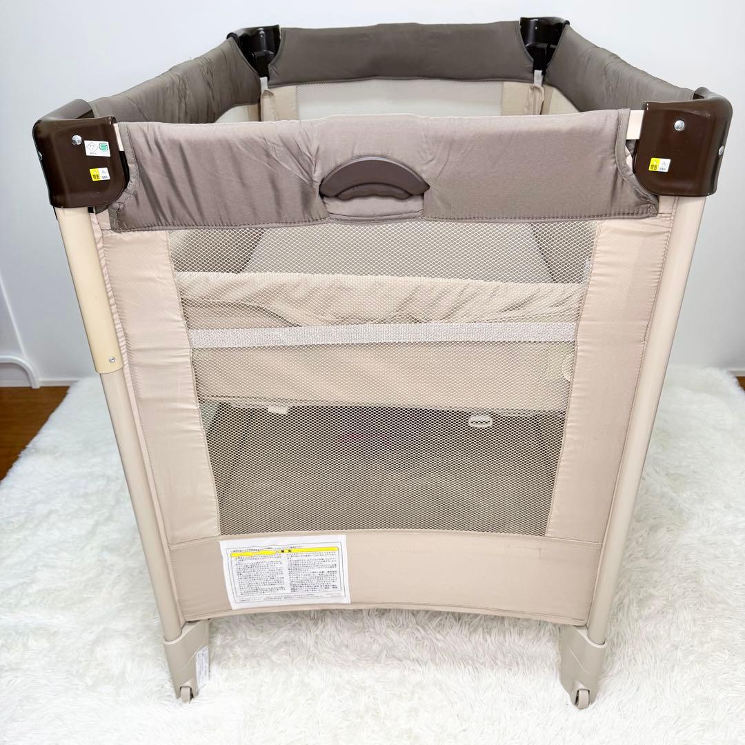 送料無料 Aprica ココネルエアー 折り畳み ベビーベッド ココアブラウン