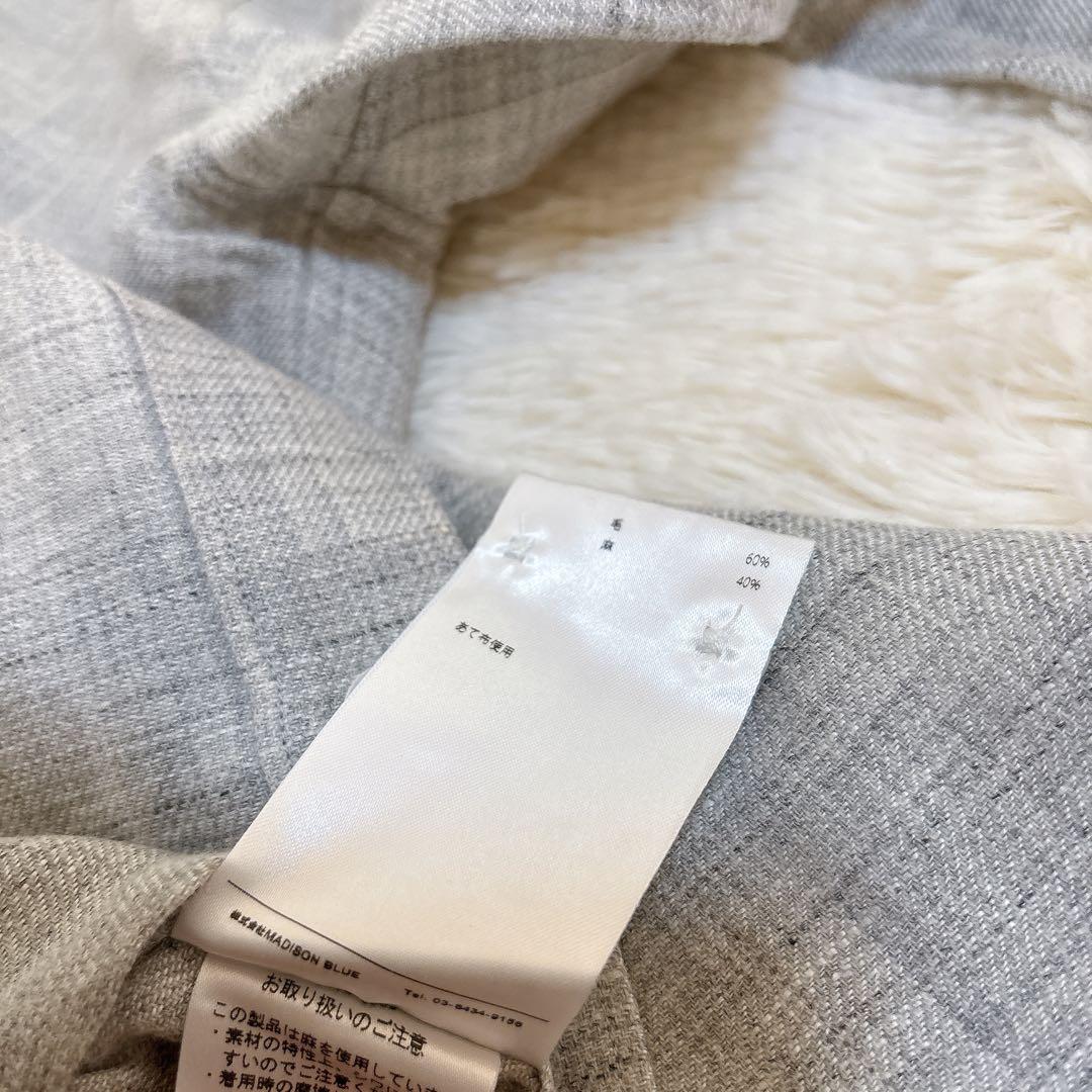 MADISONBLUE マディソンブルー ウール リネン シャツマダムシャツ