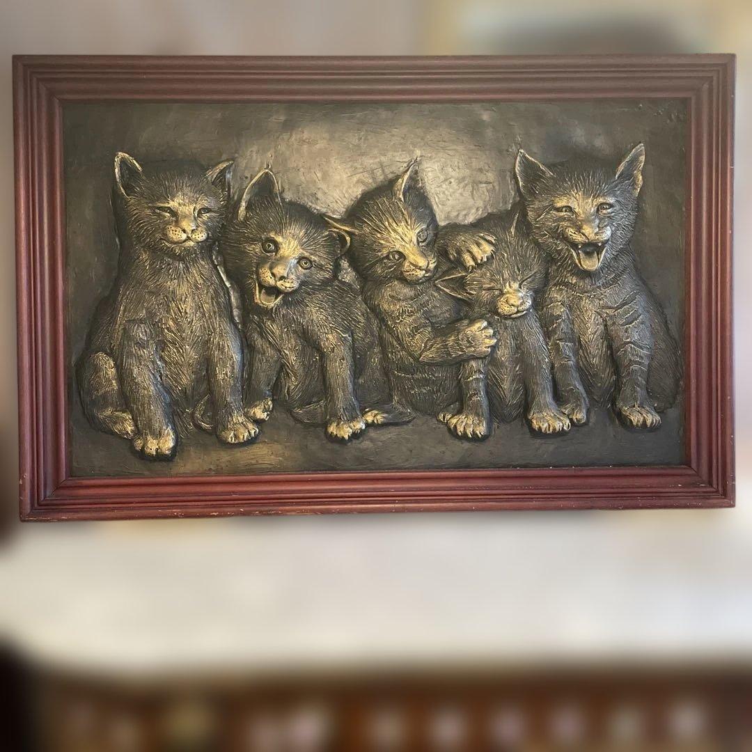 大幅値下げ‼︎ フランスアンティーク・ 可愛い5匹の仔猫ちゃん